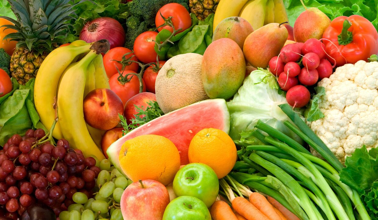 Vegetables and fruits to restore the view